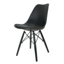 Ver imagem 2 de Kit 2 Cadeiras Saarinen Injetado Preto para Sala de Jantar e Cozinha