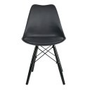 Ver imagem 1 de Kit 2 Cadeiras Saarinen Injetado Preto para Sala de Jantar e Cozinha