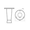 Ver imagem 4 de Pé Regulável para Móveis 100mm (300kg) Alumínio Preto Metali 01 Unidade