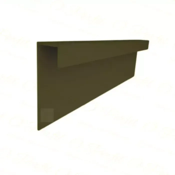 Rodapé Embutido, Mod "j" - 10 X 13 X 30 X 3000 Mm - Preto Fosco Epóxi - Aluminio