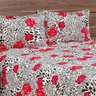 Cobre Leito Casa Dona La Bella Casal 3 Peças Flores - 2
