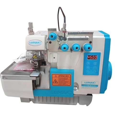 Máquina Costura Industrial Overlock Ponto Cadeia com Embutidor de Correntinha LU747DS-Bk-Tz-Su 220V