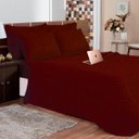 Ver imagem 1 de Cobre Leito Luxo Matelado Casa Dona Casal + 4 porta Travesseiros e Lençol Tabaco