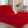 Cobre Leito Luxo Matelado Casal 6 Peças Vermelho - 2