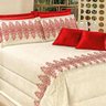 Kit Cobre Leito Casa Dona Lorena King 7 Peças Vermelho - 4