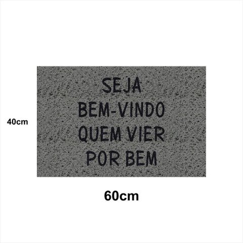 Tapete Capacho SEJA BEM VINDO VIER P BEM 60x40 Casa Entrada