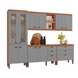 Cozinha Completa Modulada Jéssica Tuboarte 100% MDF Premium com 2 Balcões Independentes 10 Portas e 6 Gavetas - 4