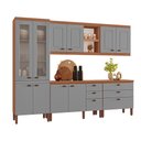 Ver imagem 4 de Cozinha Completa Modulada Jéssica Tuboarte 100% MDF Premium com 2 Balcões Independentes 10 Portas e 6 Gavetas