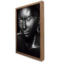 Ver imagem 1 de Quadro Decorativo Caixa a Face da Mulher em Preto e Branco Tacolado Moldura Caixa 3cm Madeira com Vi