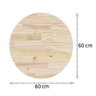 Tampo Redondo de Madeira Pinus (3x60x60) - 3