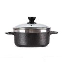 Ver imagem 2 de Jogo de Panela Gourmet 5 peças em alumínio Fundido e Tampa de Vidro Preta