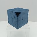 Ver imagem 4 de Vaso Decorativo Enfeite Casa Cubo Home&Co Resina 16x20x20cm Azul
