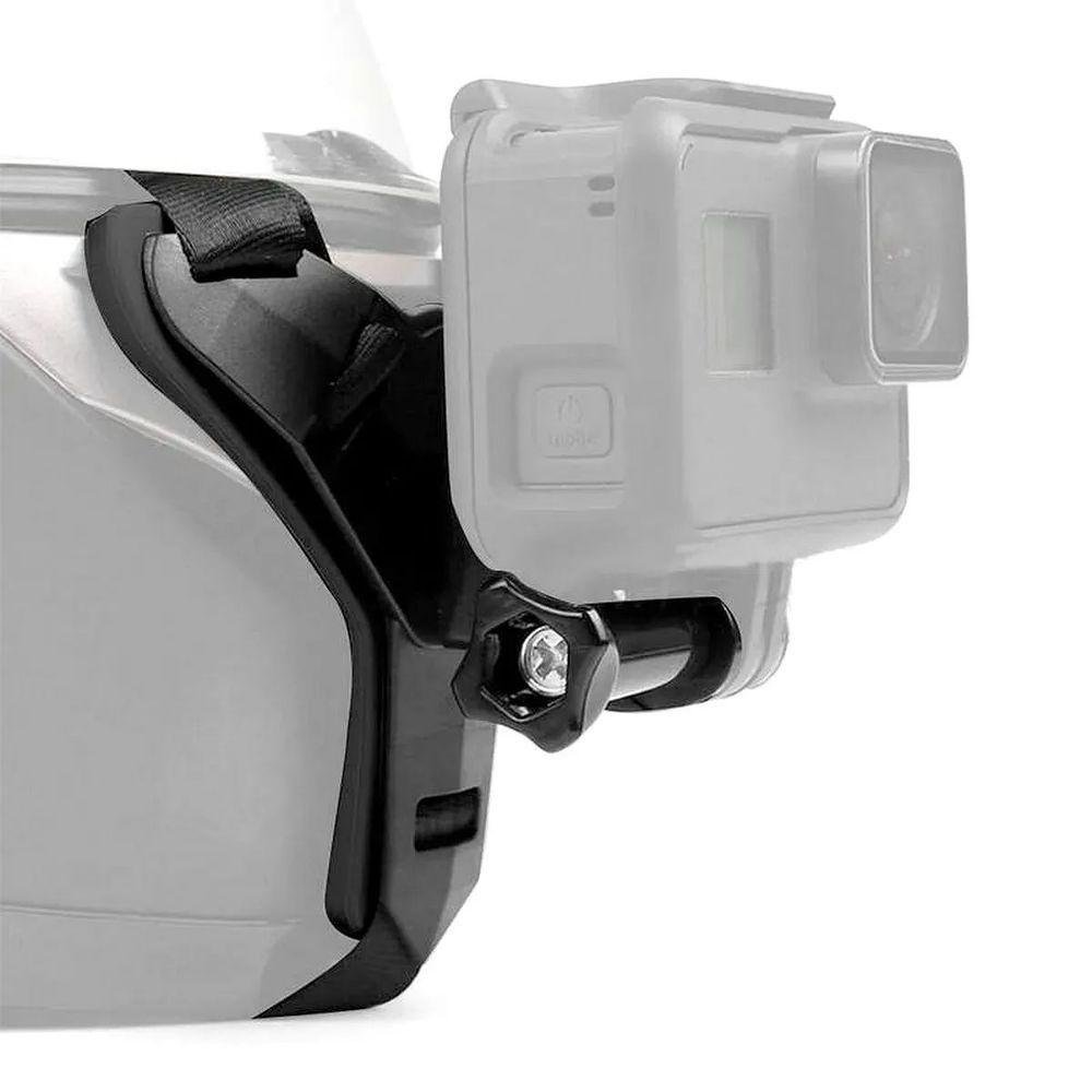Fivela com Adaptador Capacete Queixeira para Gopro e Similares Cor Preto - 6