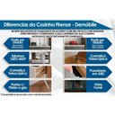 Ver imagem 2 de Cozinha Modulada Demóbile 5 Peças Firenze C5p156 Avena/grafito