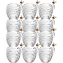 Ver imagem 1 de Conjunto 12 Xícaras Vidro 180ml Lovely Bee Mesa Posta Chá Café Espresso Canecas Decoradas Abelhas