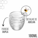 Ver imagem 3 de Conjunto 12 Xícaras Vidro 180ml Lovely Bee Mesa Posta Chá Café Espresso Canecas Decoradas Abelhas