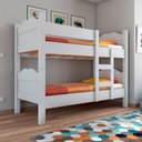 Ver imagem 3 de Beliche Madrid Multifuncional que Vira 2 Camas com Grades de Proteção e Cama Removível - Branco