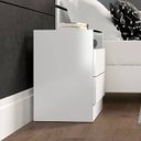 Ver imagem 4 de Mesa de Cabeceira Tampo em Vidro 2 Gavetas Tóquio Manto Móveis