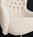 Ver imagem 4 de Cadeira Poltrona Home Office Helena Capitonê Base com Rodinhas Dourada