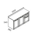 Ver imagem 3 de Kit de Cozinha Modulada 4pçs Dona Maria 1 Armário 1 Balcão 1 Paneleiro 1 Compl. C4p90 Branco/