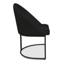 Ver imagem 6 de Kit 04 Cadeiras Poltrona de Jantar Bela Suede Base Metálica Industrial Preto - Pallazio