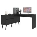 Ver imagem 3 de Mesa Gamer em L para Computador 2 Portas 1 Gaveta Arena Multimóveis Mp6050 Preto