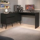 Ver imagem 4 de Mesa Gamer em L para Computador 2 Portas 1 Gaveta Arena Multimóveis Mp6050 Preto