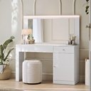 Ver imagem 1 de Camarim Nina para Maquiagem com Espelho Branco Fosco