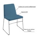 Ver imagem 3 de Kit 4 Cadeiras Decorativa Sala de Jantar Anne Linho Azul - Gran Belo