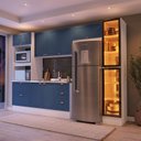 Ver imagem 1 de Cozinha Completa Modulada 5 Peças em MDF Azul Pérola Yescasa