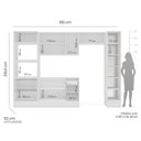 Ver imagem 3 de Cozinha Completa Modulada 5 Peças em MDF Azul Pérola Yescasa