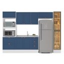 Ver imagem 2 de Cozinha Completa Modulada 5 Peças em MDF Azul Pérola Yescasa