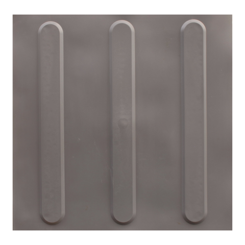 KIT 16 PÇS PISO TÁTIL PVC 25x25 DIRECIONAL CINZA