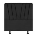Ver imagem 1 de Cabeceira Estofada Cama Box Solteiro 100 Cm Ariel Linho:preto
