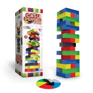 Jogo de Mesa Caiu Perdeu Pro Torre de Equilíbrio 45 peças