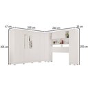 Ver imagem 4 de Guarda-Roupa Casal Modulado Pandora 11 Portas 2 Gavetas com Espelho e Pés Branco - Pnr Móveis