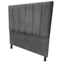 Ver imagem 2 de Cabeceira Casal 1,60cm Queen Laura Suede:Chumbo