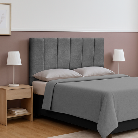 Cabeceira Casal 1,60cm Queen Laura Suede:Chumbo