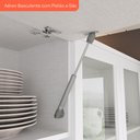 Ver imagem 7 de Kit 3 Peças Lavanderia Modulada MDF com Aéreo Basculante e Tampo Americana Branco