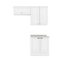 Ver imagem 3 de Lavanderia Modulada Compacta 3 Peças 100% MDF com Americana Branco Hp/Calcare