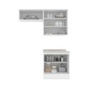 Ver imagem 4 de Kit 3 Peças Lavanderia Modulada MDF com Aéreo Basculante e Tampo Americana Branco