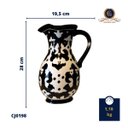 Ver imagem 3 de Jarro Decorativo Cerâmica Chinesa Preto e Branco Estampa Orgânica 28cm Columbus Gold