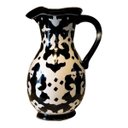 Ver imagem 1 de Jarro Decorativo Cerâmica Chinesa Preto e Branco Estampa Orgânica 28cm Columbus Gold