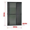 Ver imagem 4 de Porta Correr Venez. 3F.Móv.210 x 120 Elite c/Fechadura Tetra V.Liso Preto Brimak