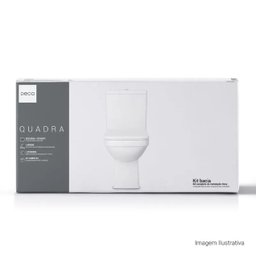 Kit Completo Bacia com Caixa Acoplada Quadra Branco Deca - 3