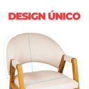 Ver imagem 6 de Kit 2 Cadeiras de Jantar Noah Estofada com Braço Madeira Maciça Linho Bege - Arkell