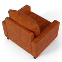 Ver imagem 7 de Poltrona Decorativa Para Sala De Estar E Recepção Malta L02 Couríssimo Camel - Lyam Decor