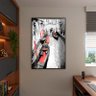 Quadro Decorativo Tela Canvas Abstrato Black And White Venice Com Moldura Preto - 120x60 cm - 3