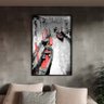Quadro Decorativo Tela Canvas Abstrato Black And White Venice Com Moldura Preto - 120x60 cm - 1