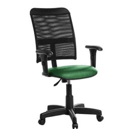 Cadeira de Escritório Encosto em Tela Braços J Serrano Verde - 1